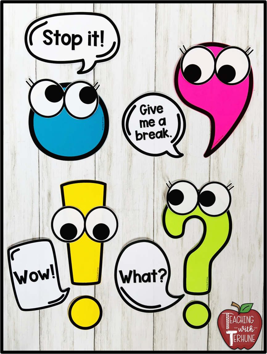 Teaching With Terhune: Punctuation Pals - Punctuation Posters for Punctuation Posters Printable Free