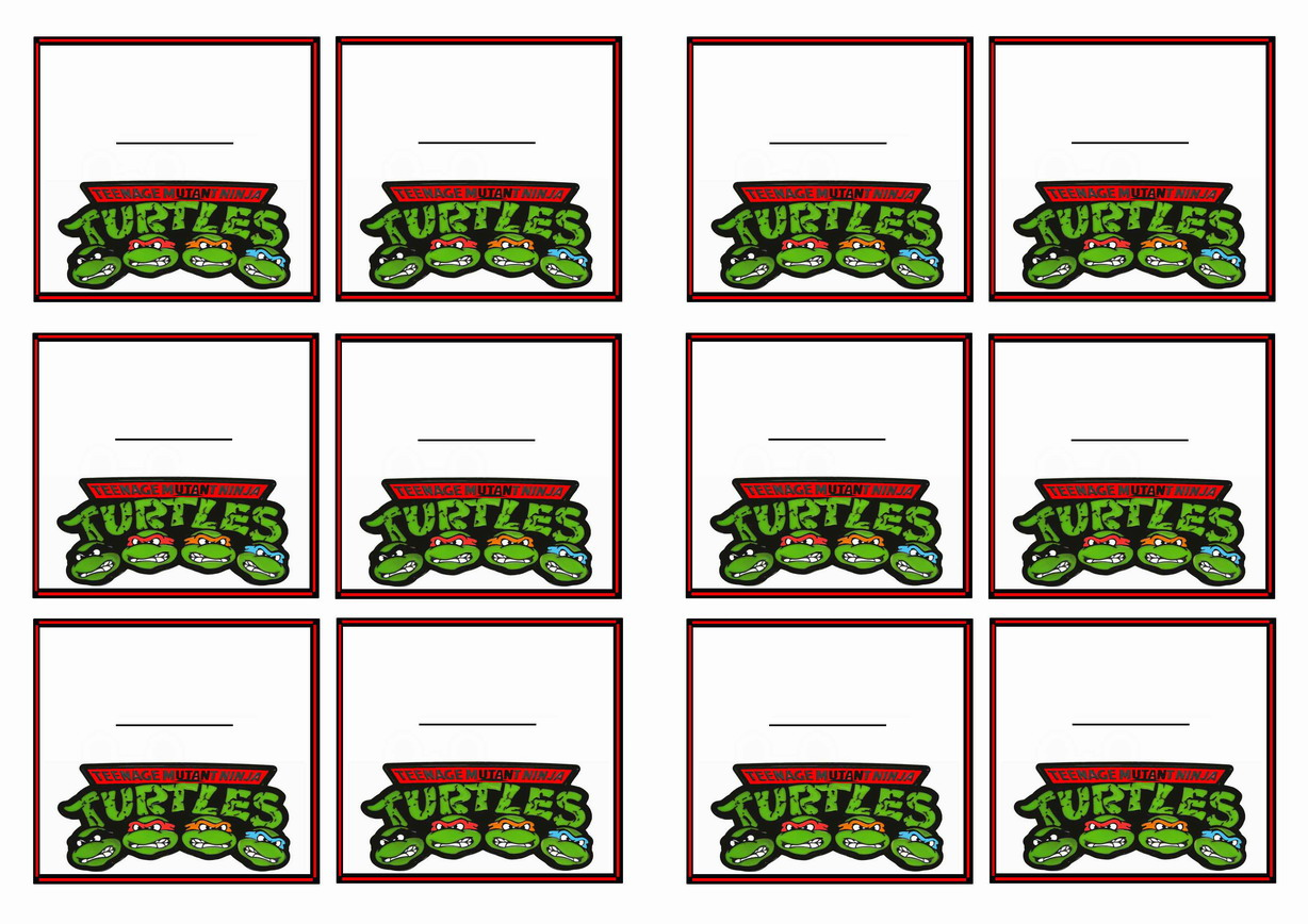 Teenage Mutant Ninja Turtles – Birthday Printable intended for Free Printable Tmnt Food Labels