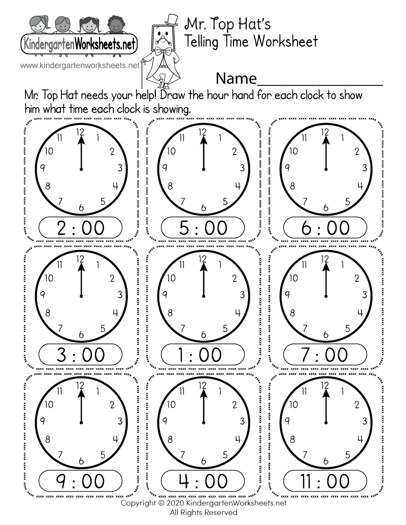 Telling Time Worksheet - Free Printable, Digital, &amp;amp; Pdf in Free Printable Time Worksheets For Kindergarten