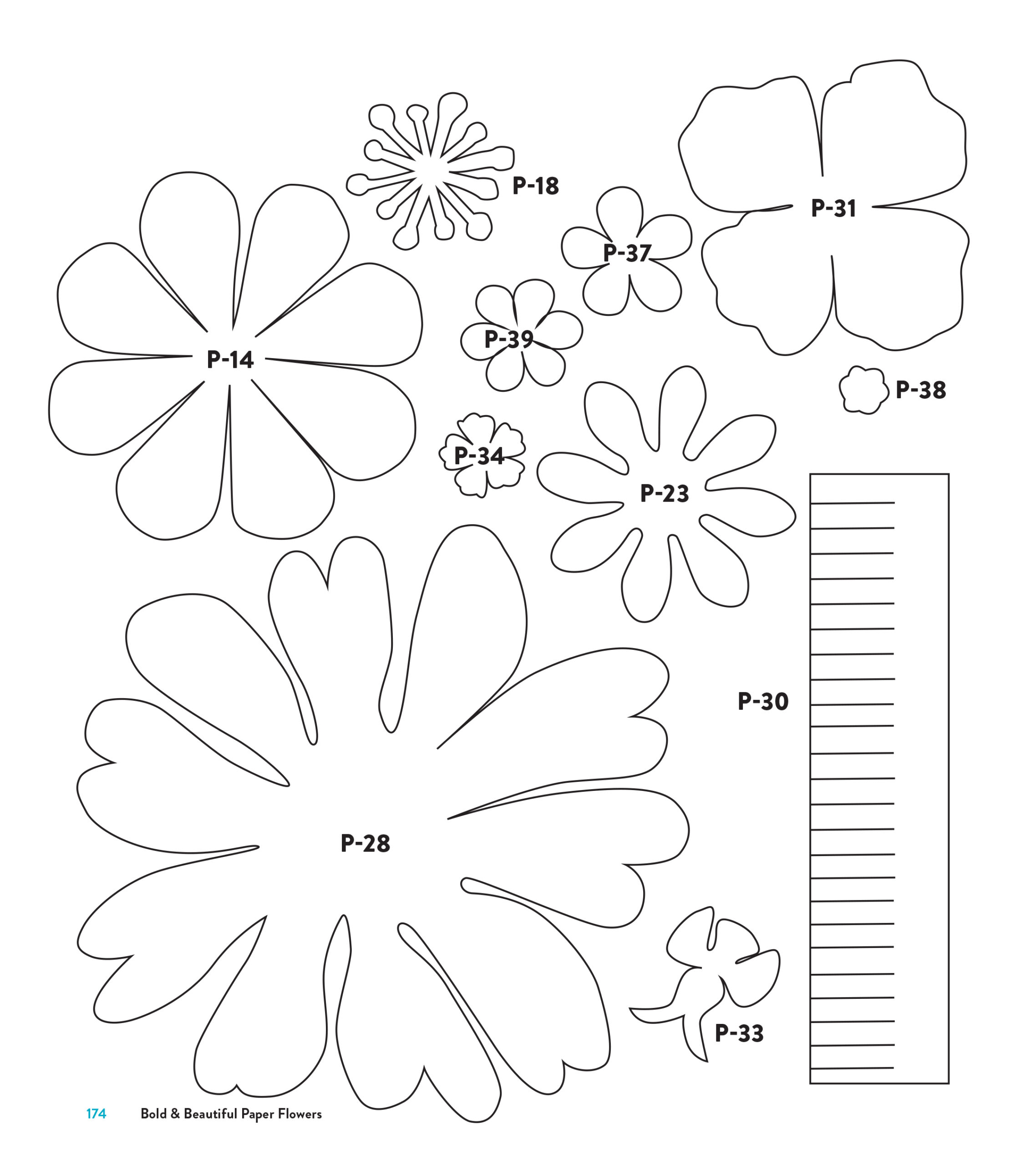 Templates intended for Free Paper Flower Templates Printable