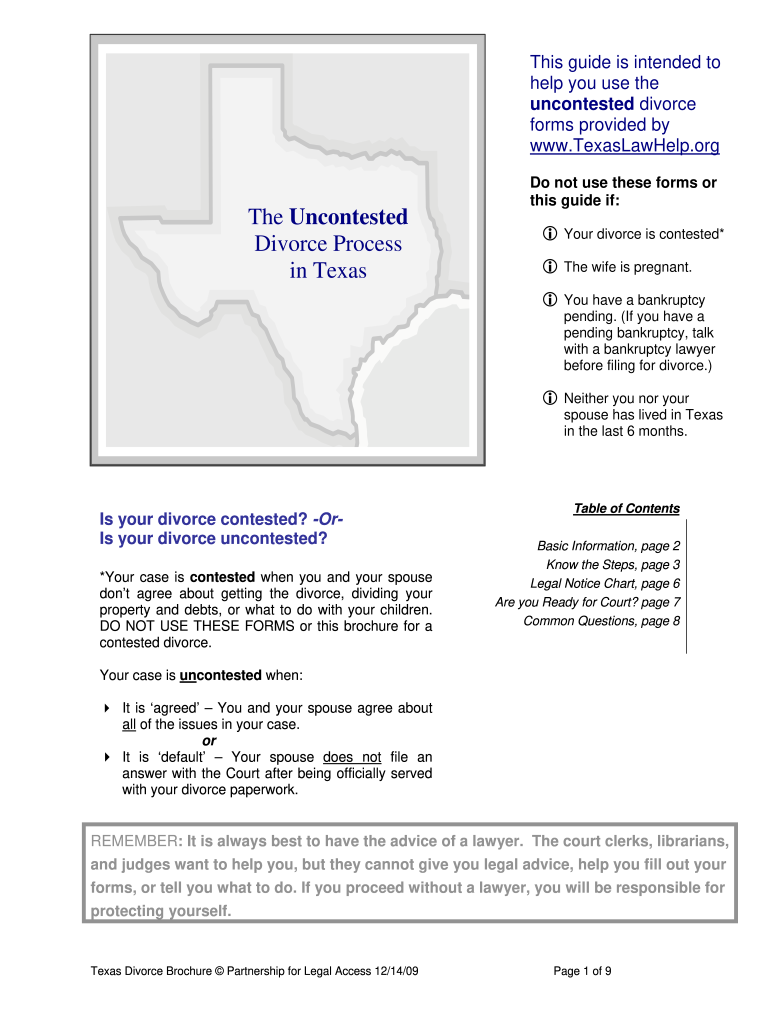 Texas Divorce Forms With Child Pdf - Fill Online, Printable with Free Printable Divorce Forms Texas