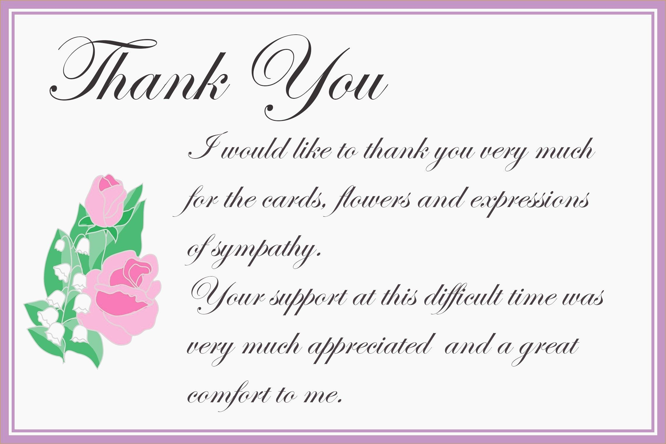 Thank You Letter For Sympathy Card | Sympathy Thank You Cards intended for Thank You Sympathy Cards Free Printable