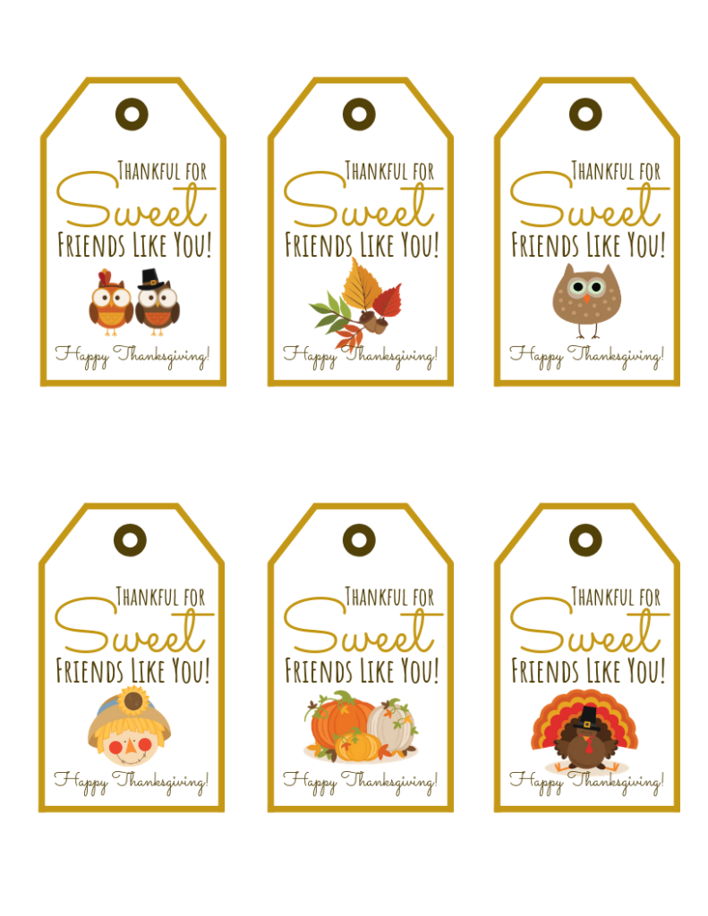 Thankful For Sweet Friends Like You Free Printable Gift Tags within Thankful for You Free Printable Tags