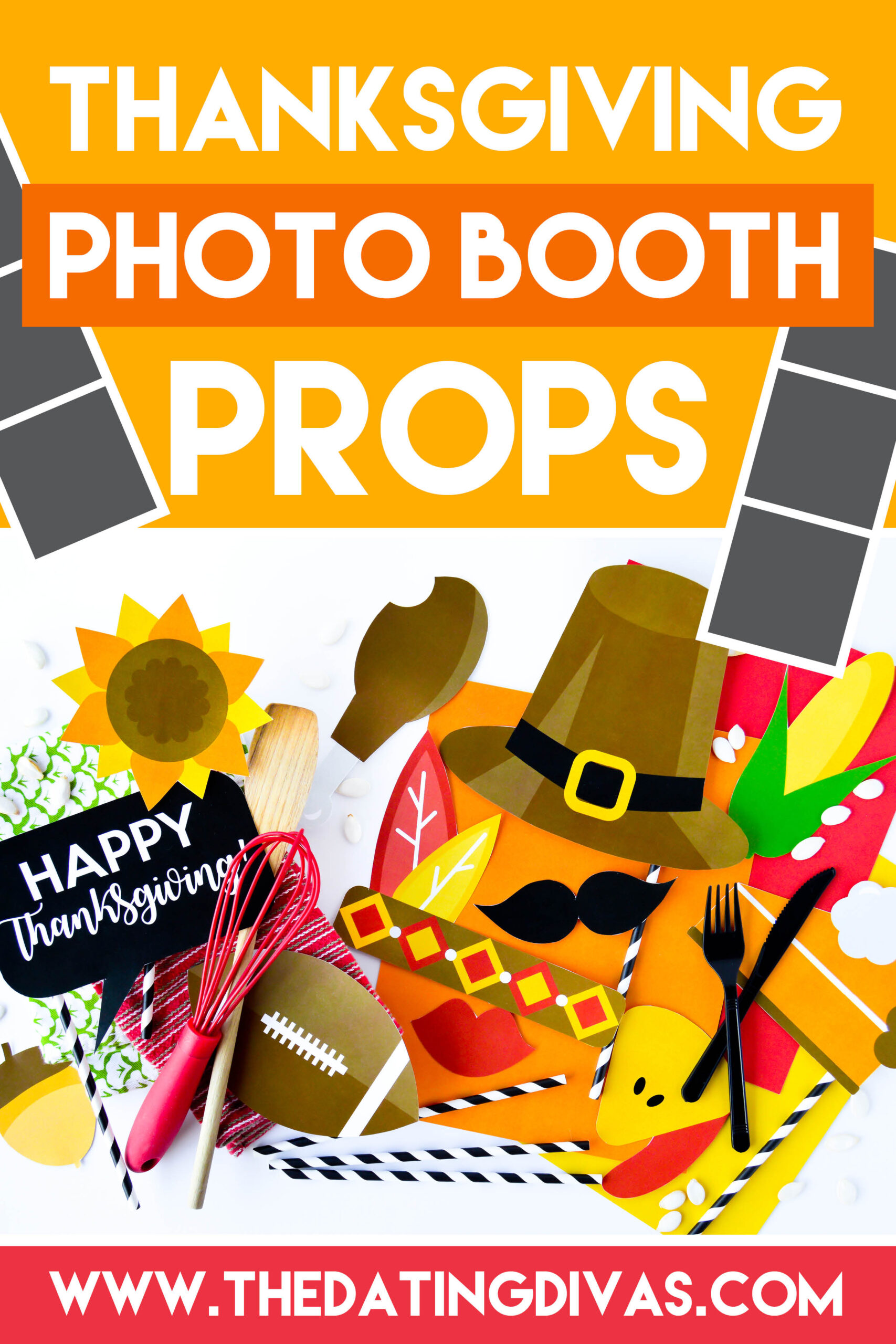 Thanksgiving Photo Booth Props - From The Dating Divas inside Free Printable Thanksgiving Photo Props