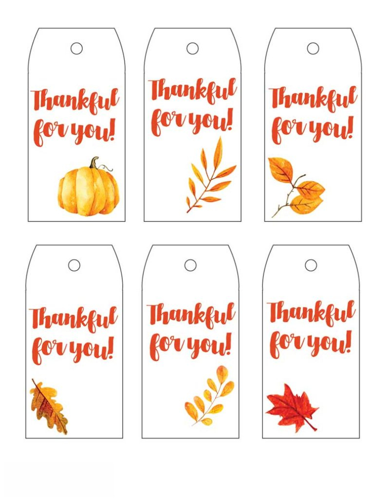 Thanksgiving Printable Gift Tags - South Georgia Style within Thankful For You Free Printable Tags