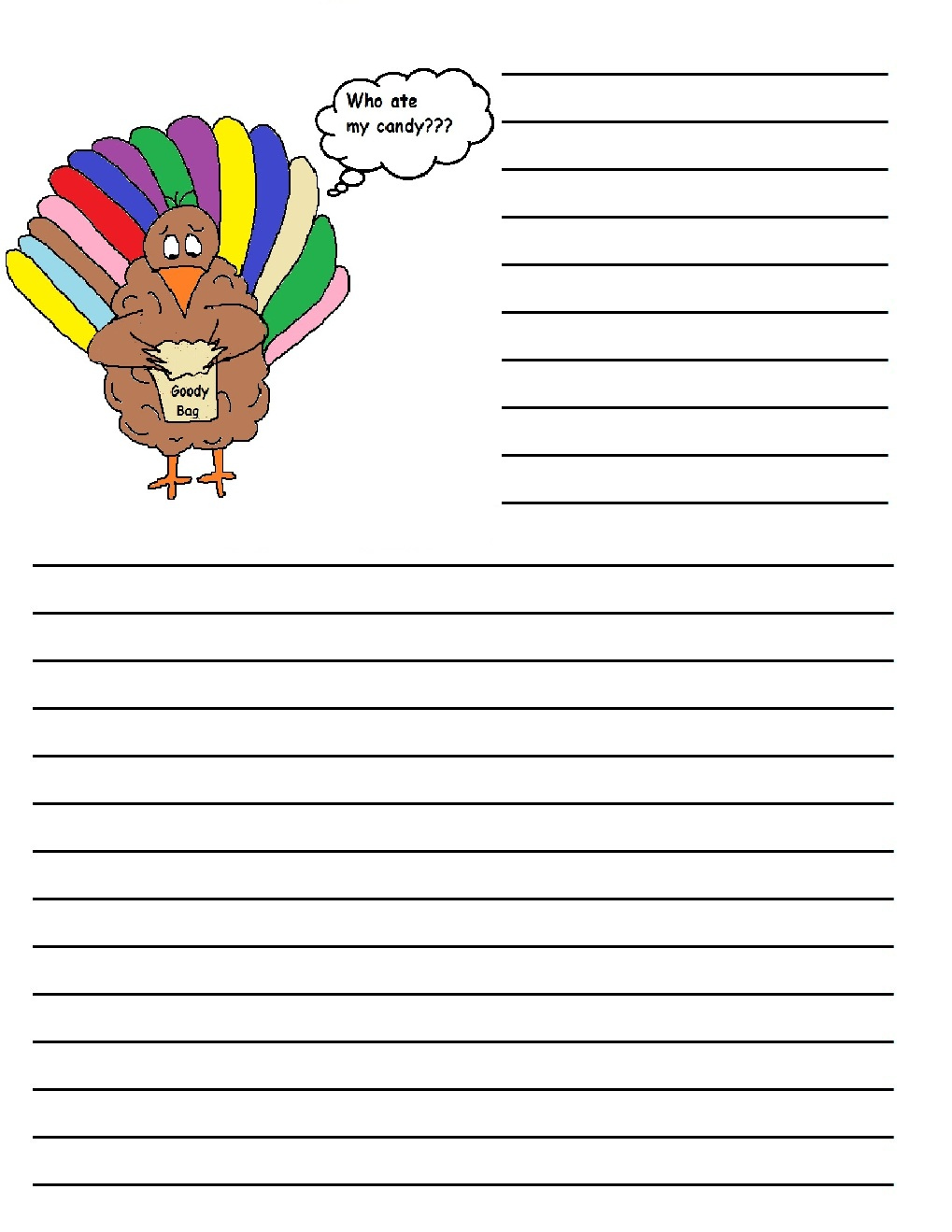 Thanksgiving Printable Writing Paper intended for Free Printable Thanksgiving Writing Paper