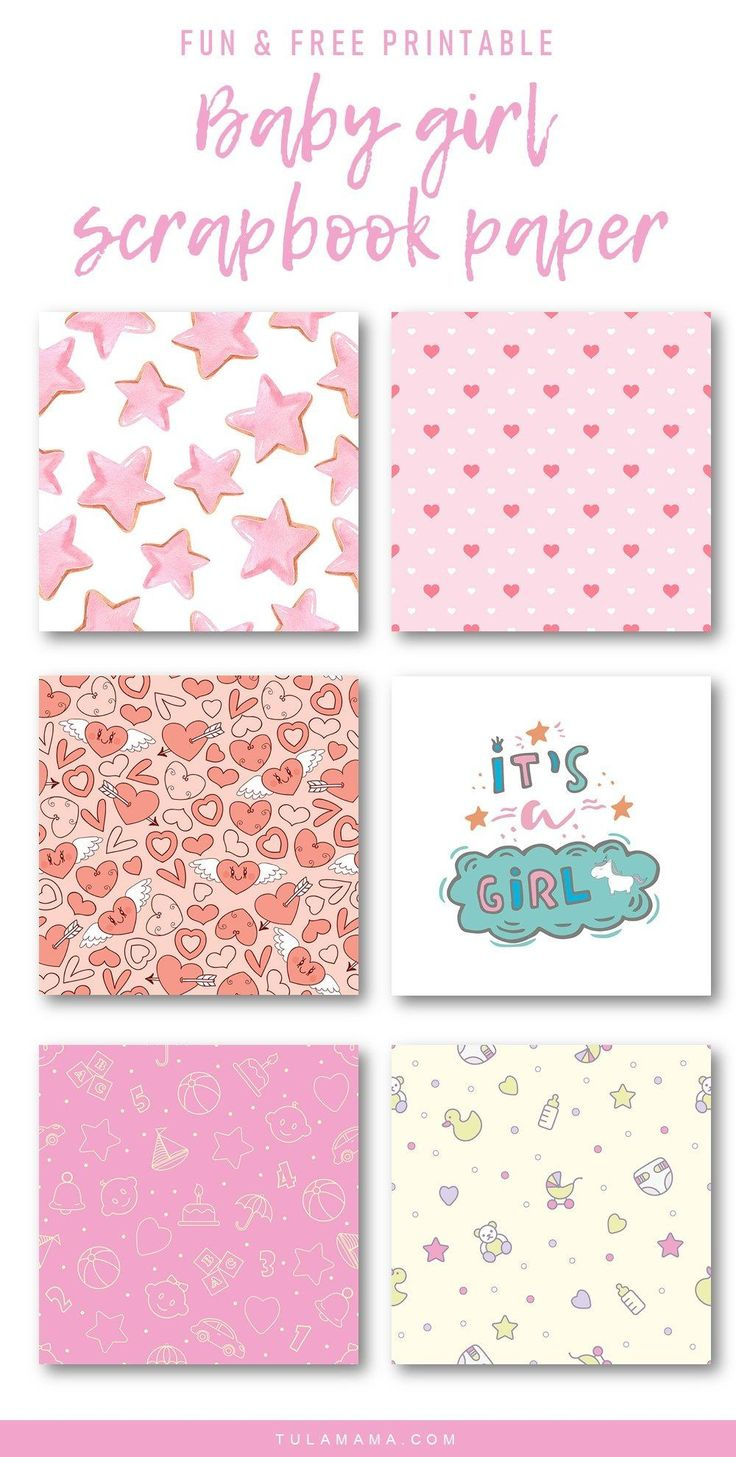 The Cutest Baby Girl Scrapbook Paper | Free Printable | Baby Girl inside Baby Scrapbook Templates Free Printable