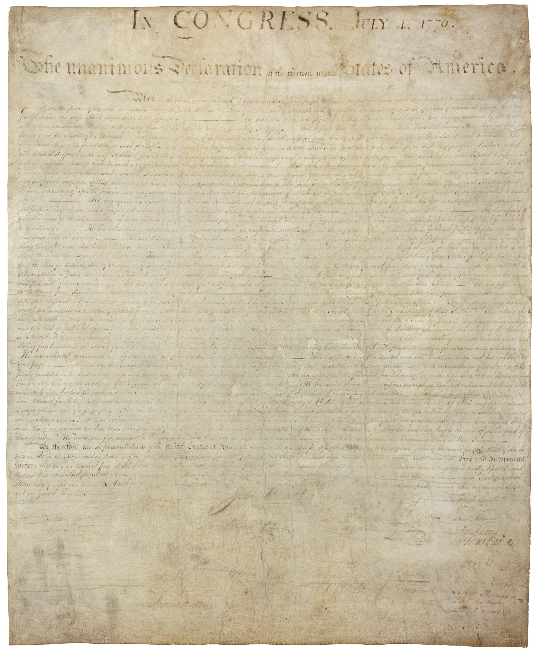 The Declaration Of Independence | National Archives within Free Printable Copy of the Declaration of Independence