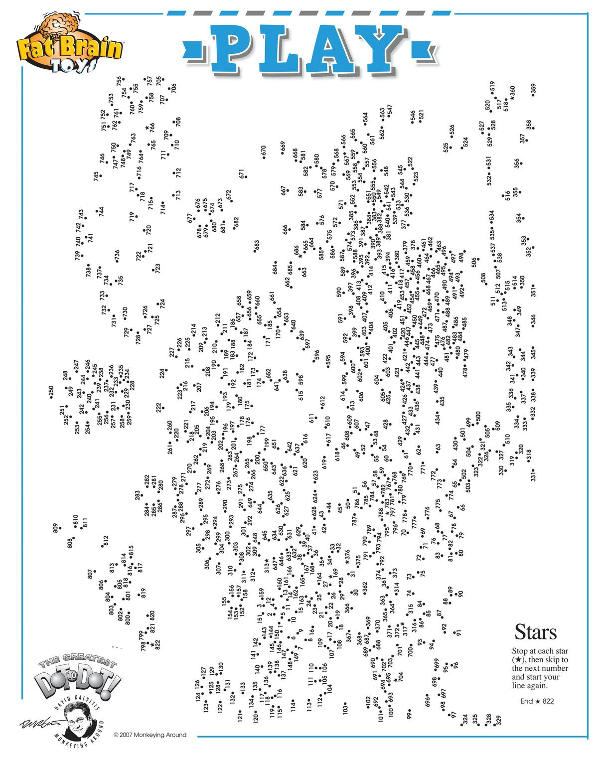 The Greatest Dot To Dot - Free Printable Activity in Free Printable Dot To Dot