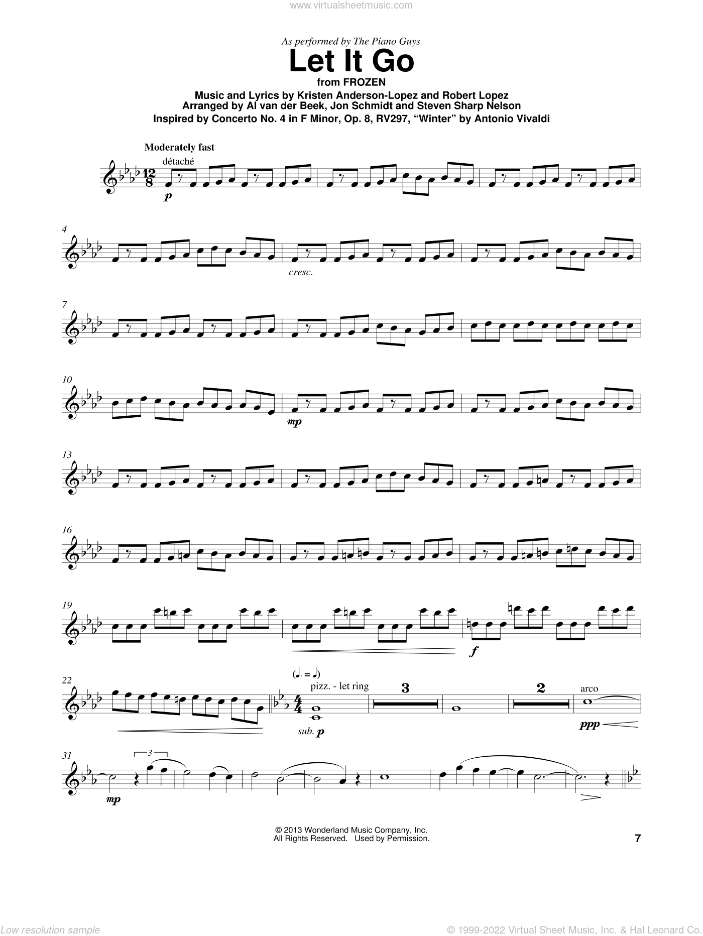 The Piano Guys: Let It Go (From Frozen) Sheet Music For Violin Solo intended for Let It Go Violin Sheet Music Free Printable