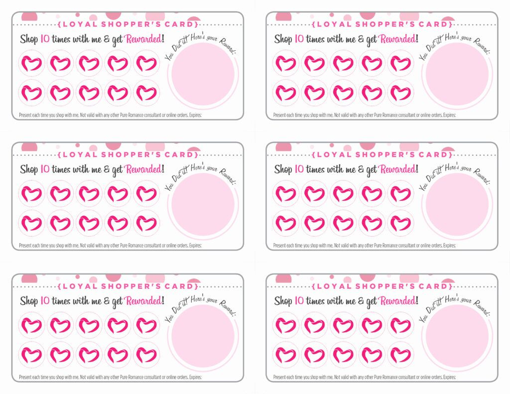 The Surprising Free Printable Loyalty Card Template And Pure pertaining to Free Printable Loyalty Card Template