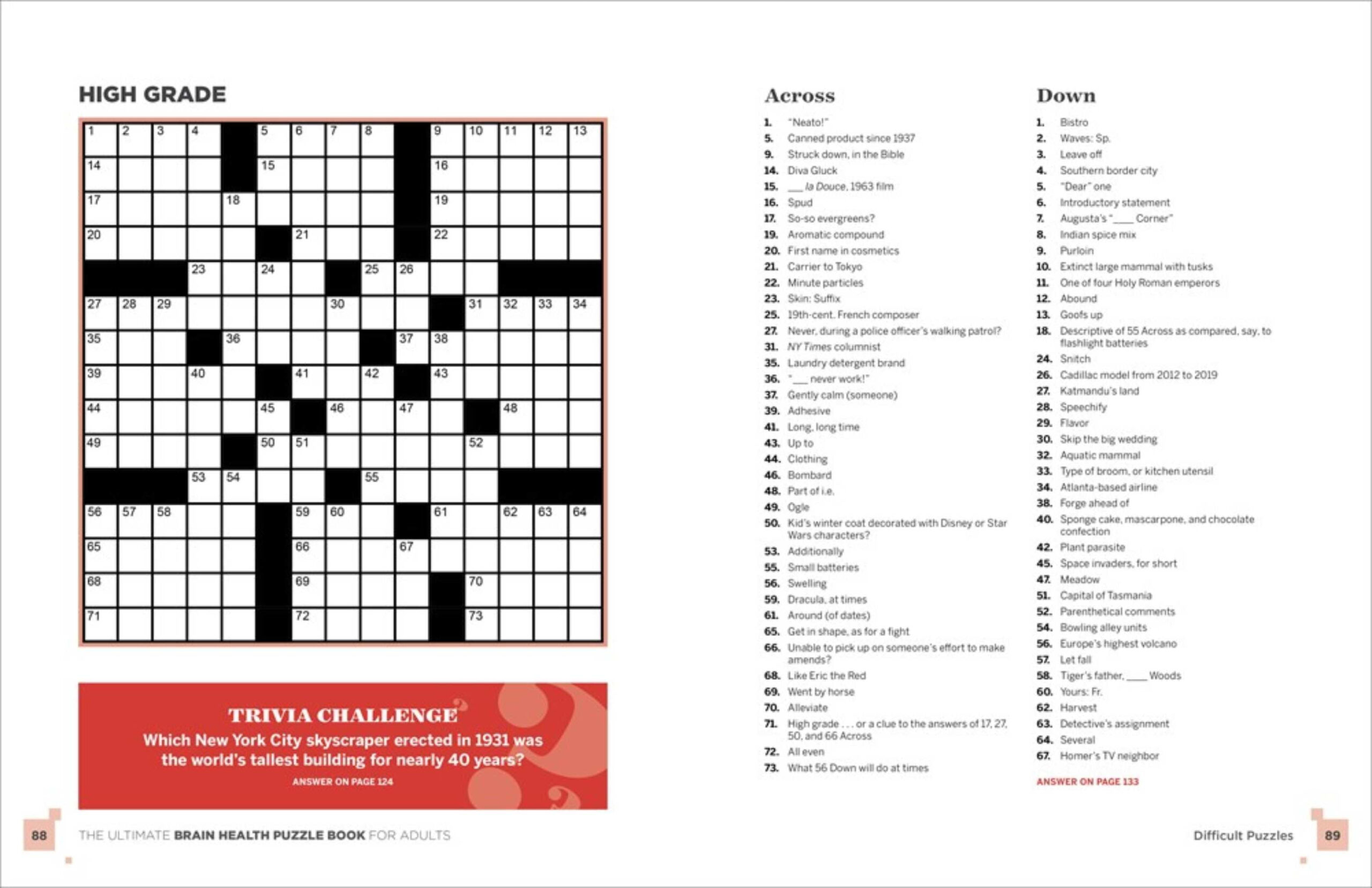 The Ultimate Brain Health Puzzle Book For Adults : Crosswords in Merl Reagle&amp;#039;S Sunday Crossword Free Printable