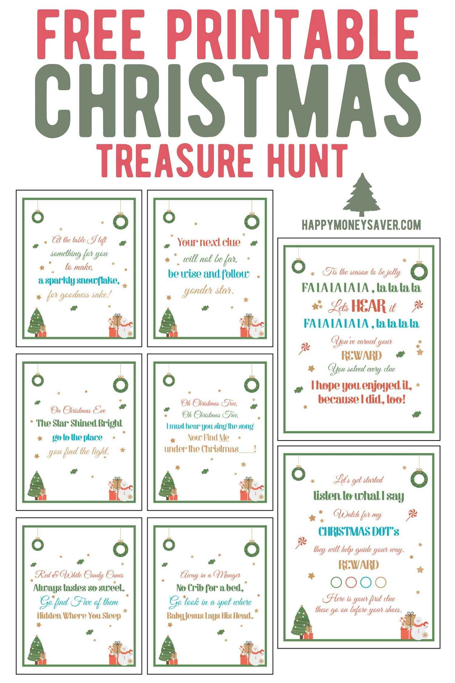 The Ultimate Christmas Treasure Hunt + Free Printable inside Free Printable Christmas Treasure Hunt Clues