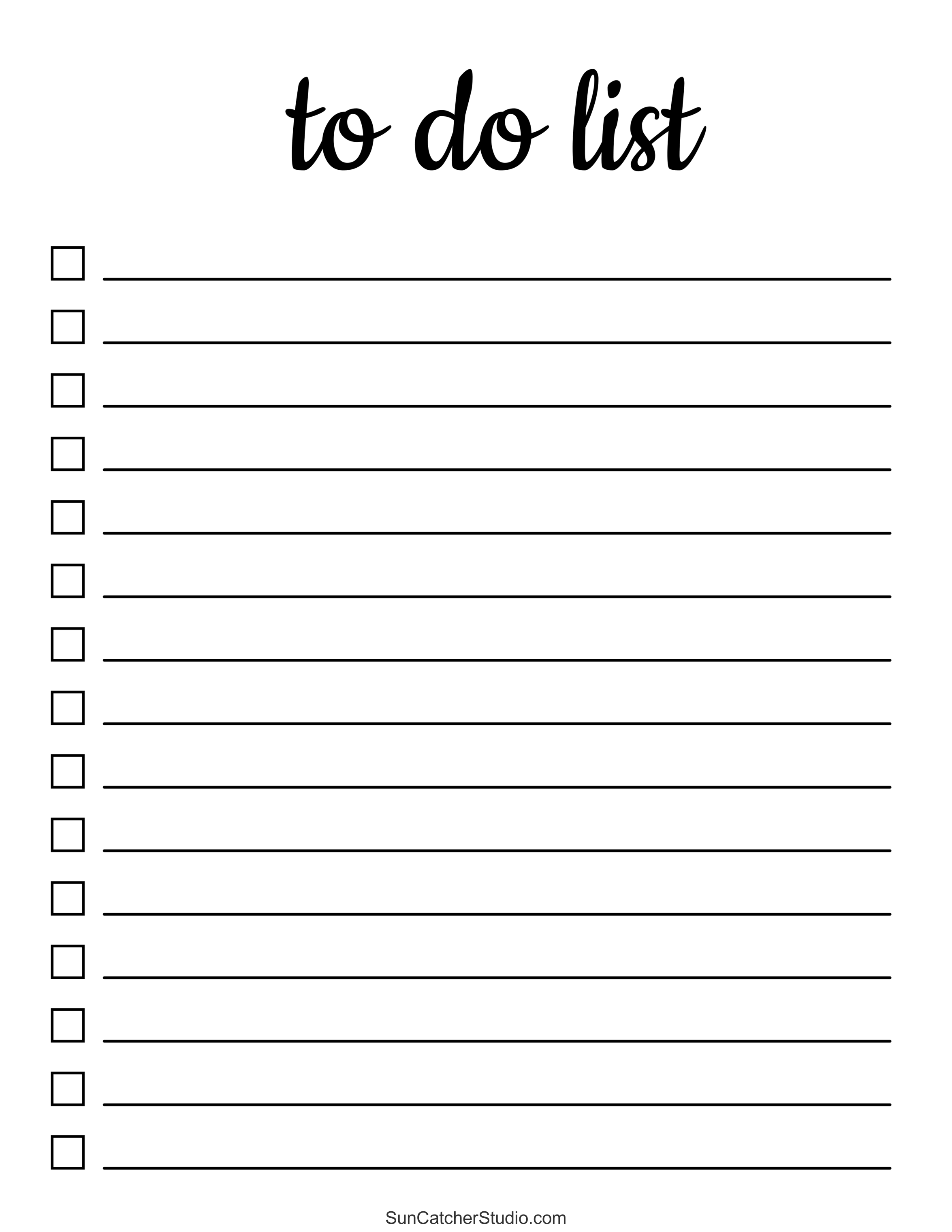 To Do List (Free Printable Pdf Templates) – Things To Do – Diy intended for Free Printable To Do Charts