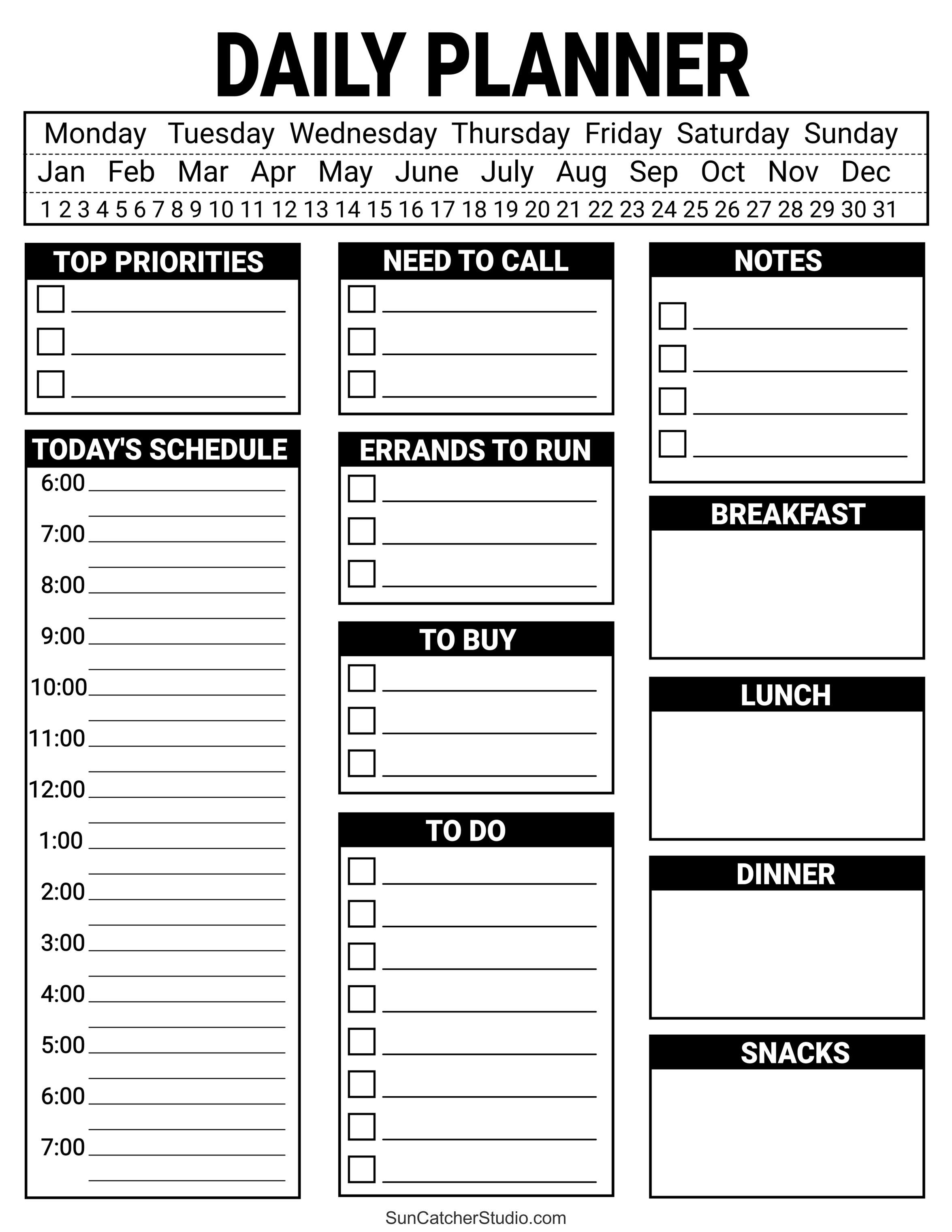 To Do List (Free Printable Pdf Templates) – Things To Do – Diy intended for Free Printable to Do Lists to Get Organized