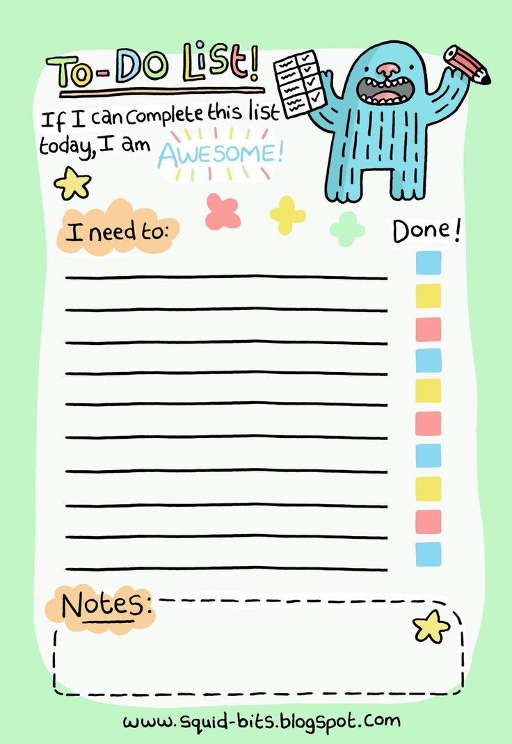 To-Do List! | To Do Lists Printable, To Do List, Good Notes regarding Free Printable Kids To Do List