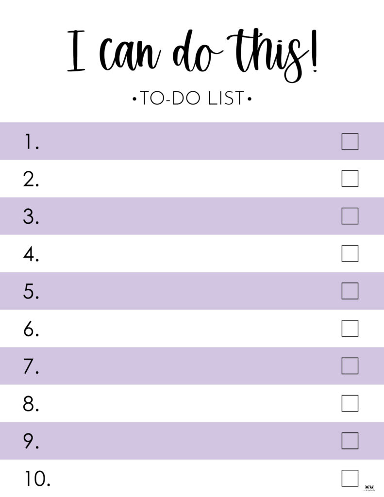 To Do Lists - 31 Free Printables | Printabulls pertaining to Free Printable Kids To Do List