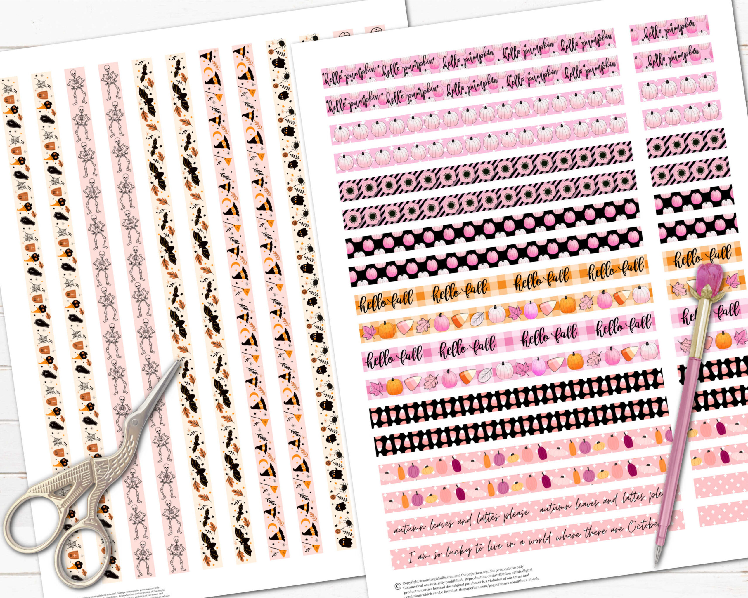 Tons Of Free Printable Washi Tape You&amp;#039;Ll Want To Download Now! - A in Free Printable Washi Tape