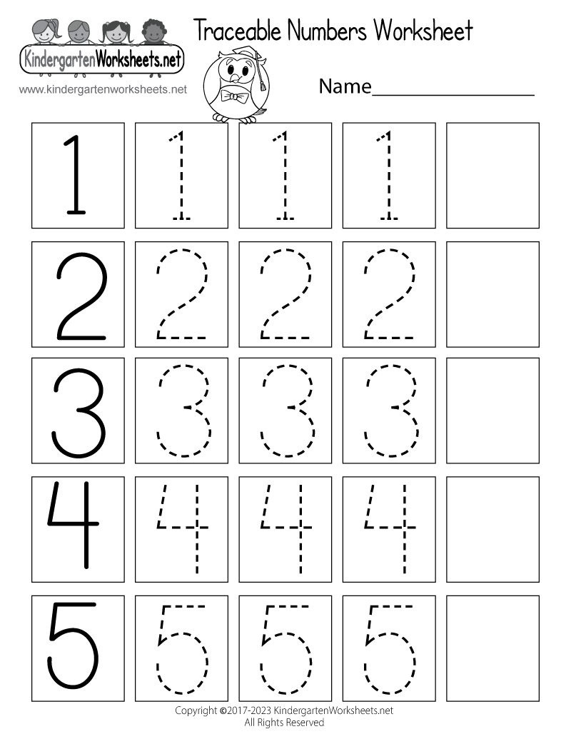 Traceable Numbers Worksheet - Free Printable, Digital, &amp;amp; Pdf with regard to Free Printable Number Worksheets for Kindergarten