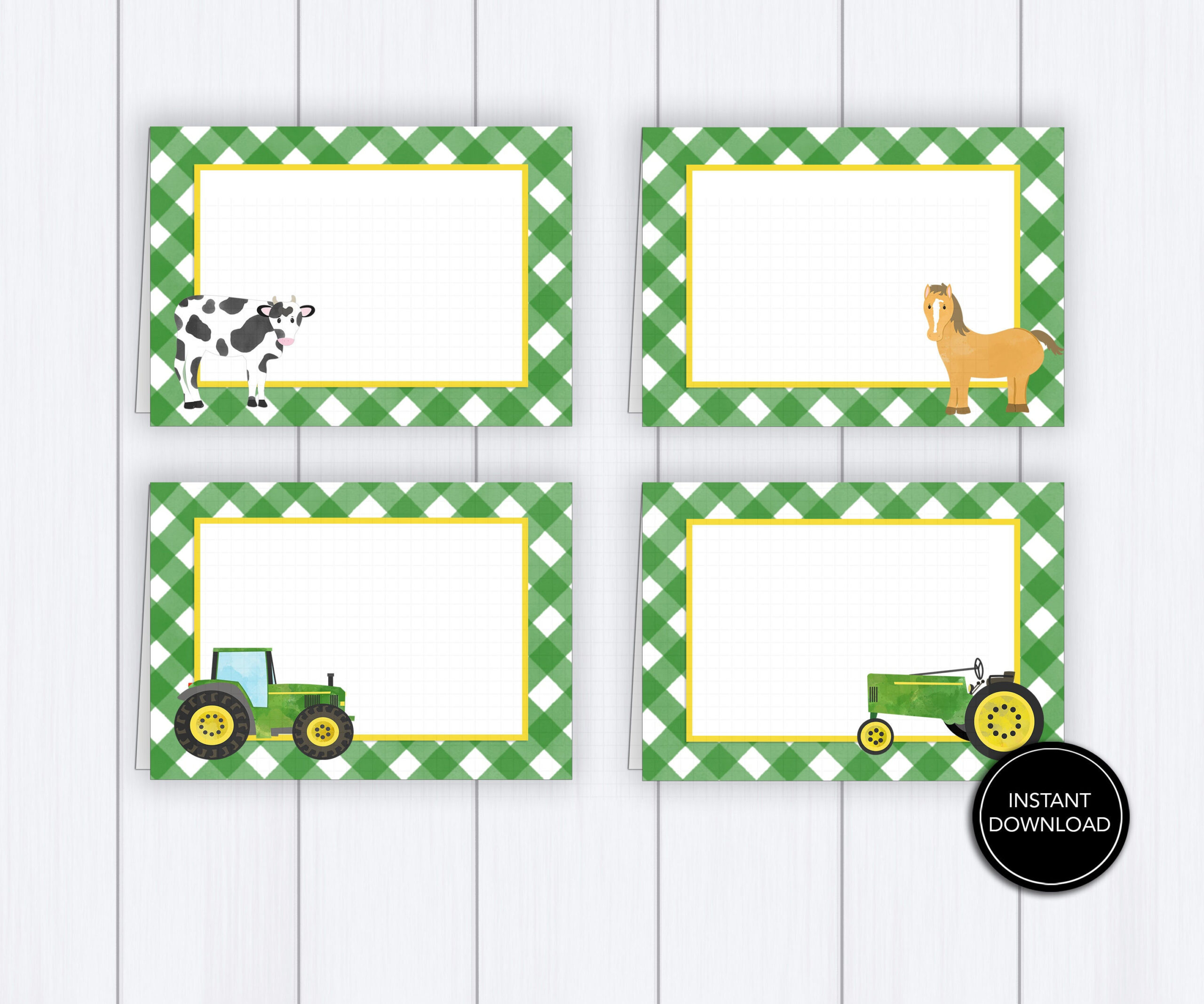 Tractor Tent Cards Printable: Farm Tent Cards Green Tractor with regard to Free Printable John Deere Food Labels