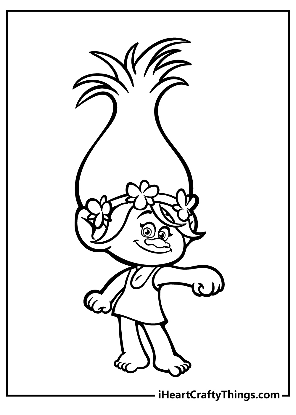 Troll Coloring Pages (100% Free Printables) for Free Printable Trolls