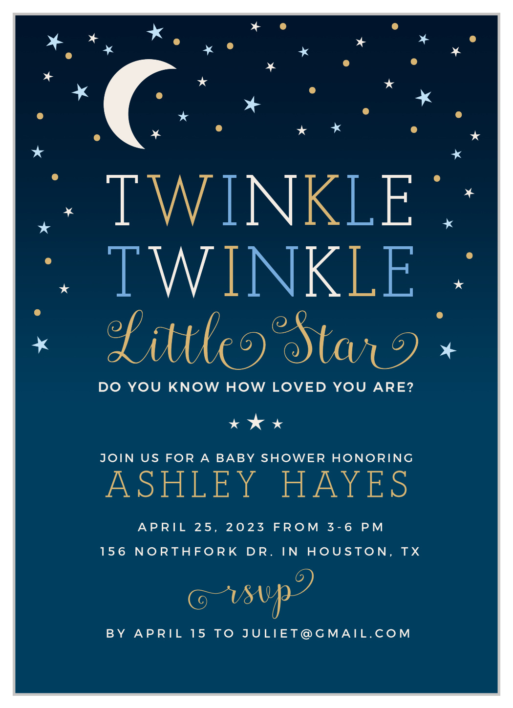 Twinkle Little Star Baby Shower Invitationsbasic Invite throughout Free Printable Twinkle Twinkle Little Star Baby Shower Invitations