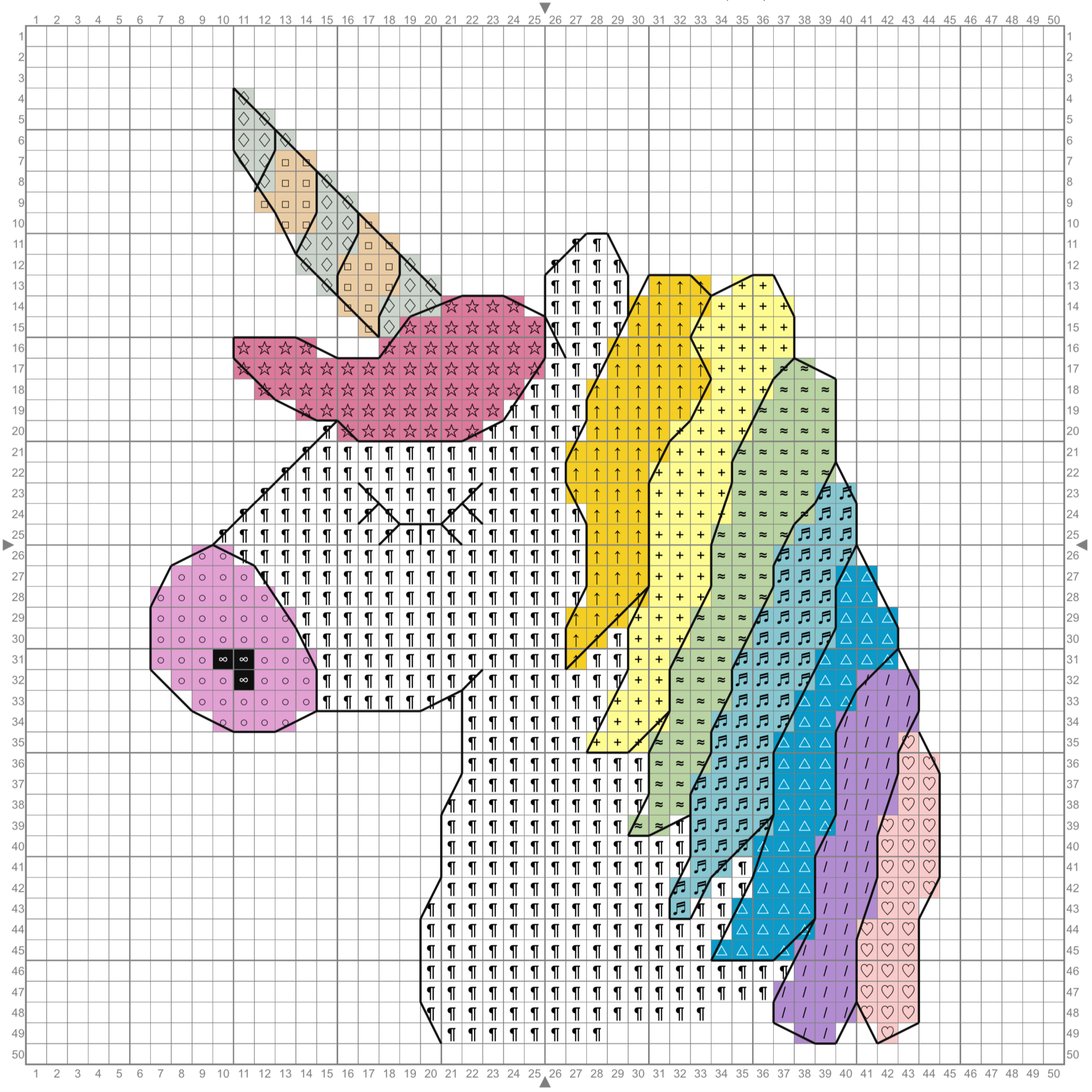 Unicorn Cross Stitch Pattern – Free Printable | Mama Geek in Free Printable Cross Stitch