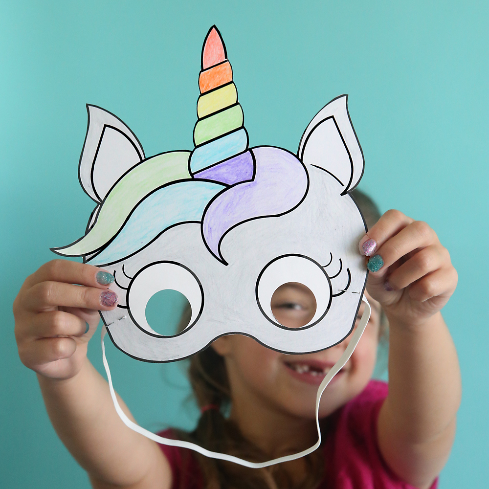 Unicorn Masks To Print And Color {Free Printable} - It&amp;#039;S Always Autumn in Free Printable Unicorn Mask