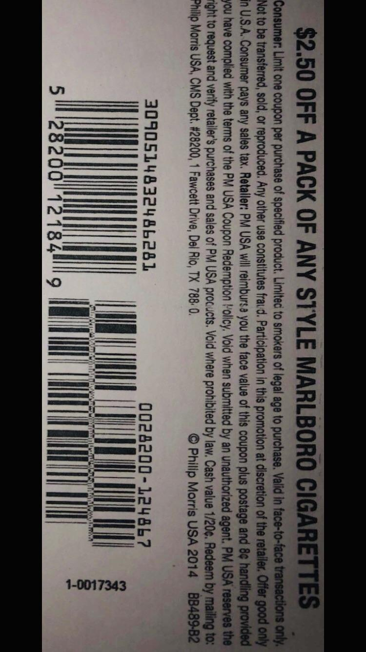 Universal $2.50 Off Coupon That Works For Any Type Of Marlboro intended for Free Printable Cigarette Coupons