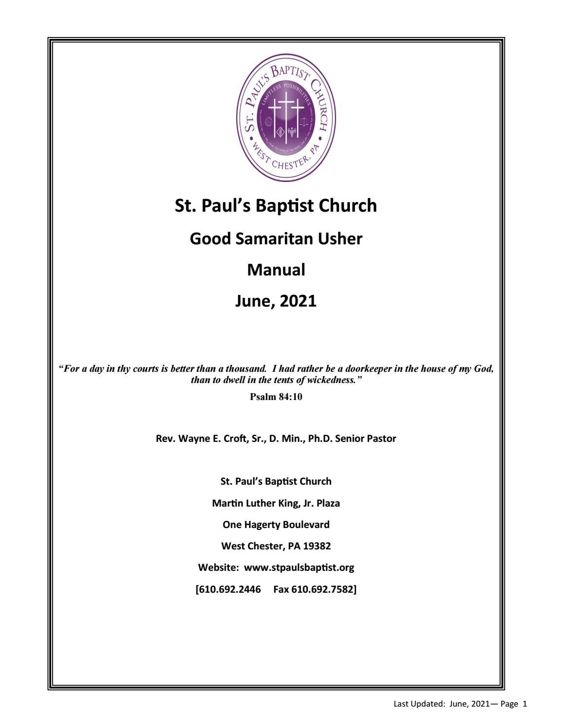 Usher&amp;#039;S Manual 062921Spbc - Issuu regarding Free Printable Church Usher Hand Signals