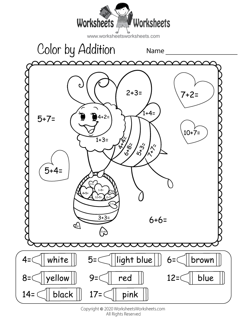 Valentine&amp;#039;S Day Addition Worksheet | Worksheets Worksheets for Free Valentine Math Worksheets and Printables