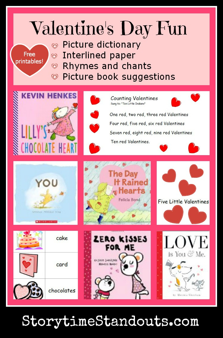 Valentine&amp;#039;S Day Printables For Preschool, Homeschool And Kindergarten intended for Free Printable Valentine Books