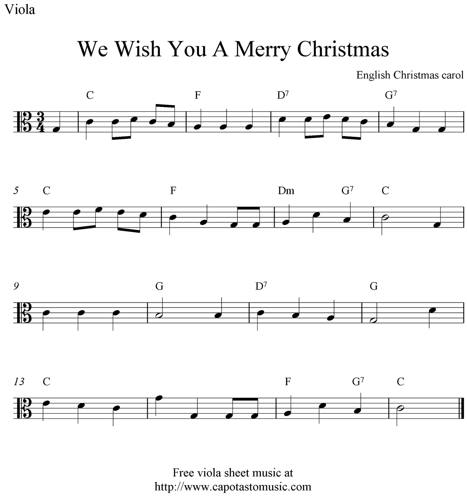 Viola Sheet Music For Christmas | Free Easy Christmas Viola Sheet with regard to Viola Sheet Music Free Printable