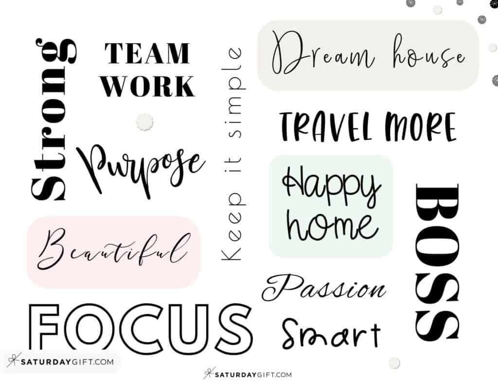 Vision Board Template - 27 Cute (&amp;amp;Free) Dream Board Printables inside Free Vision Board Printables