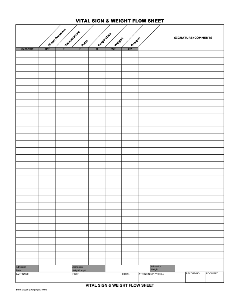 Vital Signs Record Sheet Pdf - Fill Online, Printable, Fillable pertaining to Free Printable Vital Sign Sheets