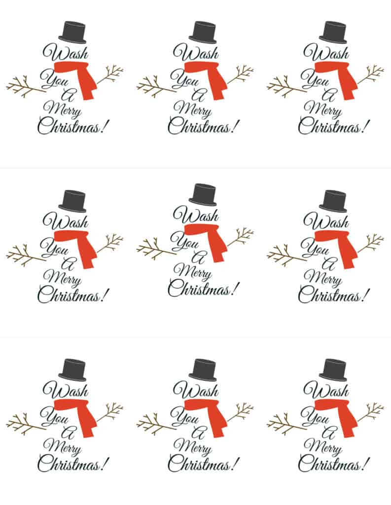 We Wash You A Merry Christmas Printable - A Sparkle Of Genius intended for We Wash You a Merry Christmas Free Printable