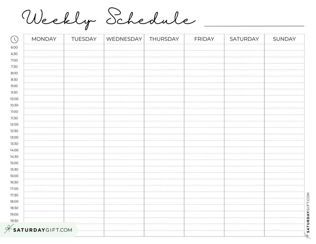 Weekly Planner Printable - 39 Cute Free Weekly Calendar Templates for Free Printable Blank Weekly Schedule