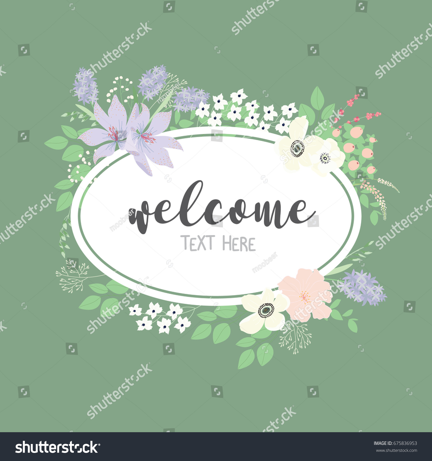 Welcome Card Template Stock Vector (Royalty Free) 675836953 regarding Free Printable Welcome Cards