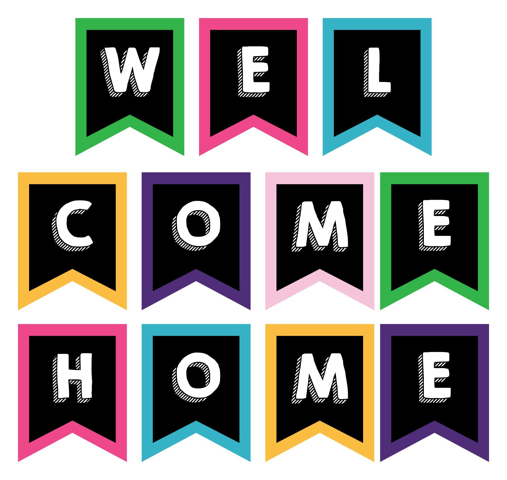 Welcome Home Banner Printable | Free Printable Banner Letters with Welcome Back Banner Printable Free