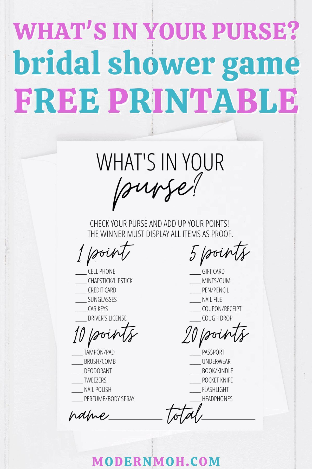 What&amp;#039;S In Your Purse? Game Free Printable | Free Bridal Shower throughout Free Printable Bridal Shower Games What&amp;#039;S In Your Purse