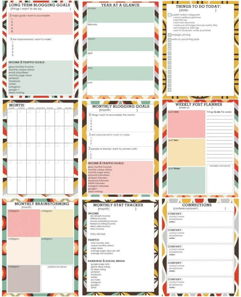 Where To Find Free Blog Planner Printables intended for Free Printable Blog Planner