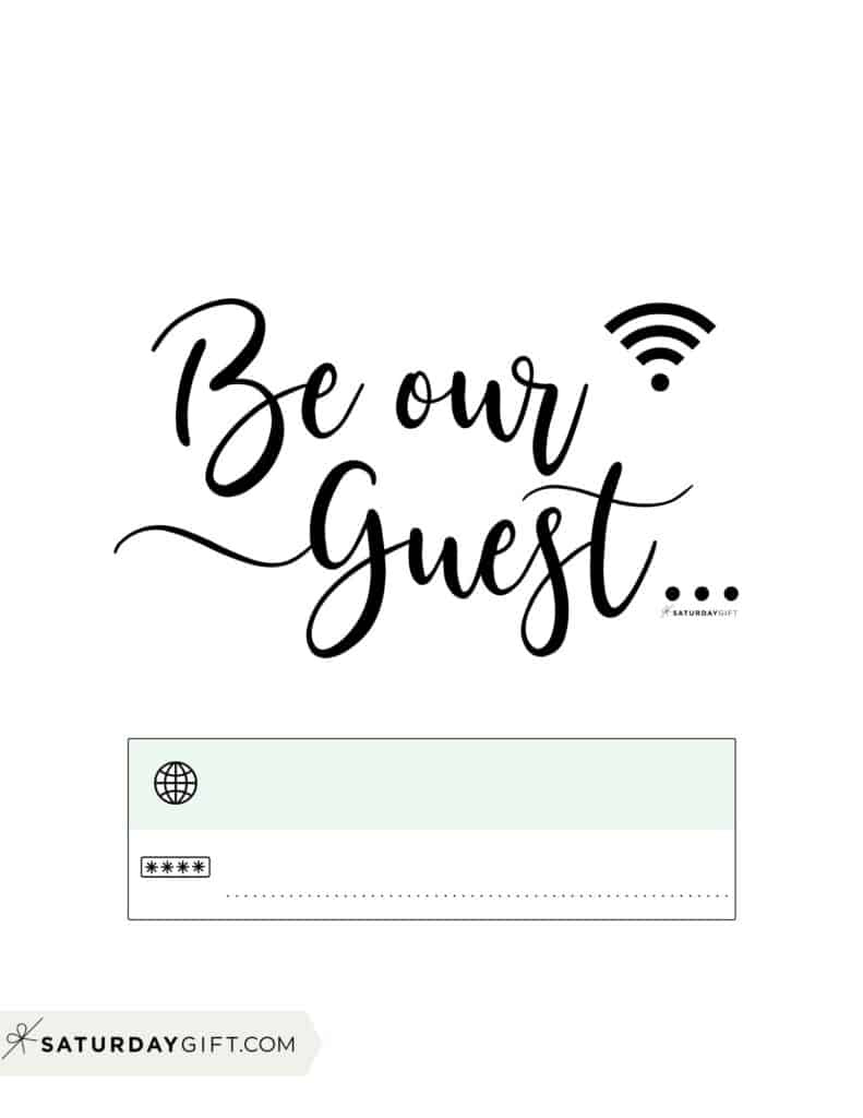 Wifi Password Sign - 11 Cute &amp;amp; Free Printable Templates intended for Free Printable Wifi Password Template