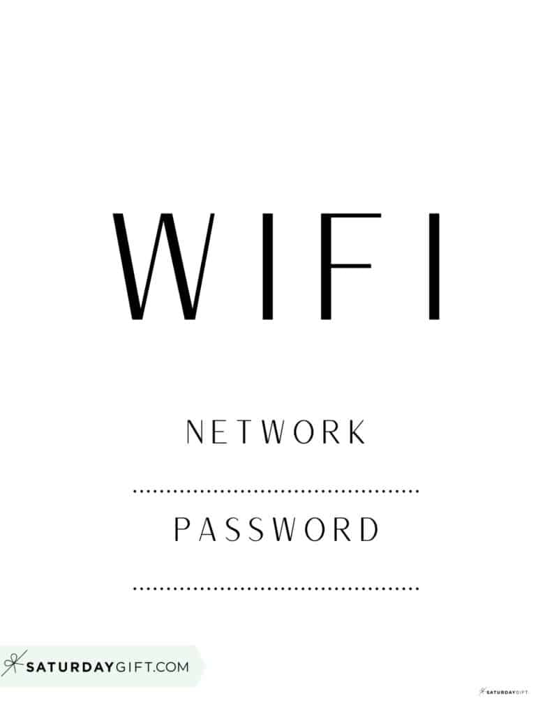 Wifi Password Sign - 11 Cute &amp;amp; Free Printable Templates pertaining to Free Wifi Password Printable