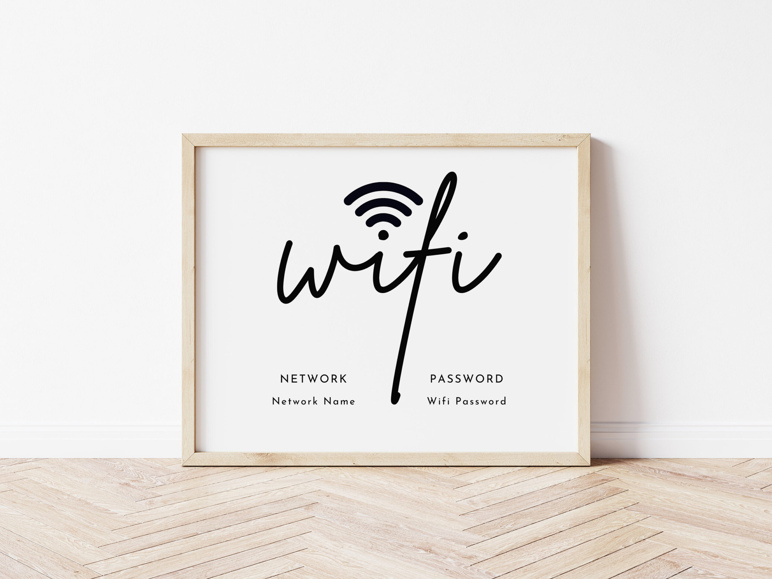 Wifi Password Sign Printable, Editable Free Wifi Sign Template pertaining to Free Printable Wifi Password Template