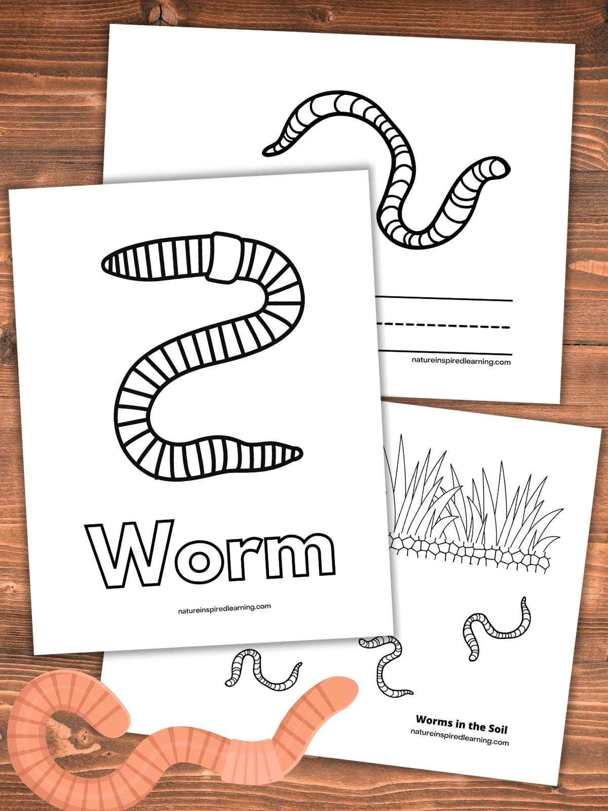 Wiggly Worm Coloring Pages - Nature Inspired Learning for Free Printable Worm Worksheets