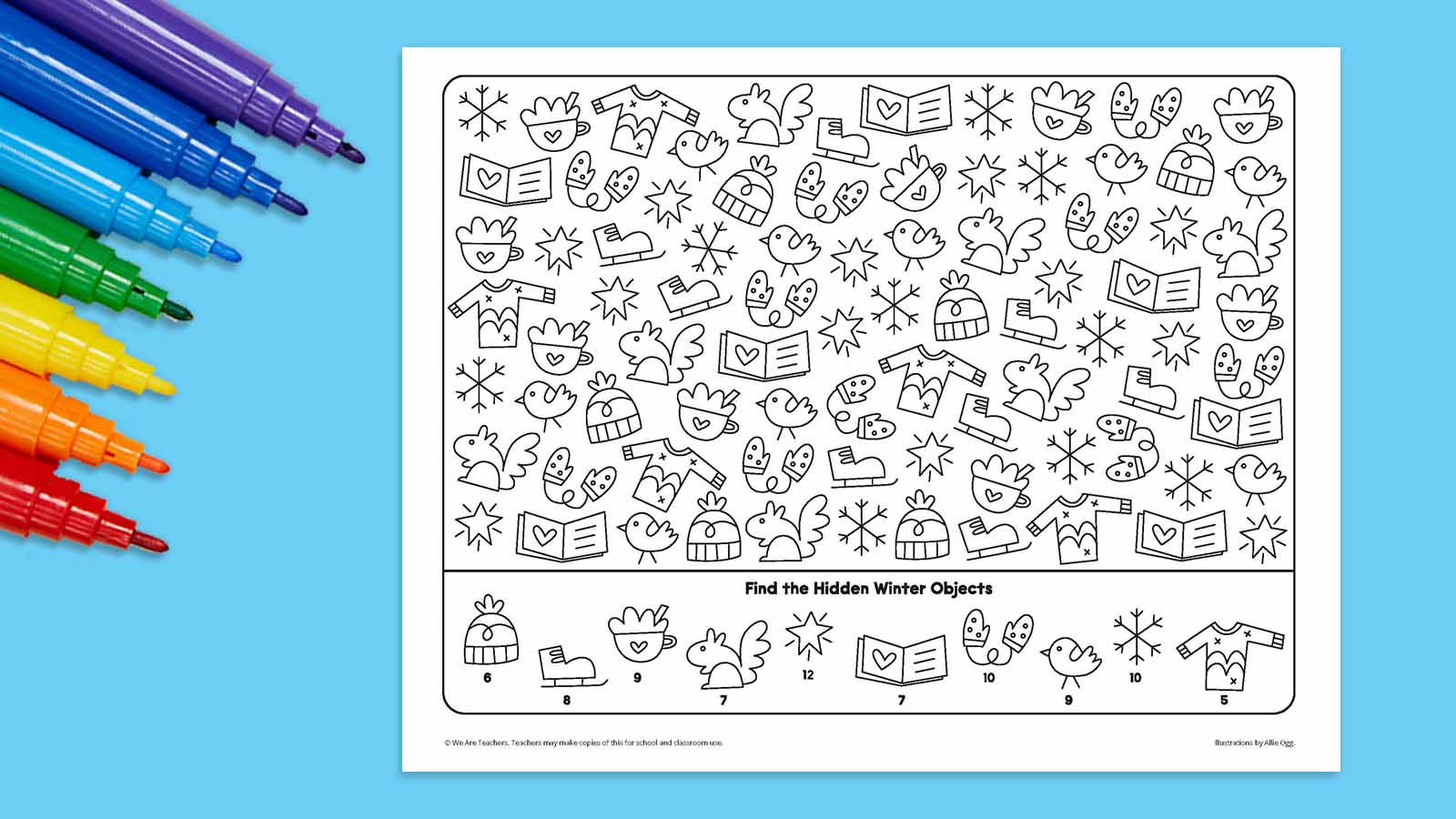 Winter Seek-And-Find: Free Printable Activity intended for Free Printable Seek and Find