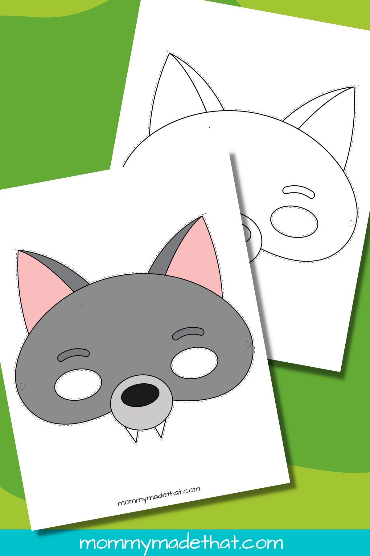 Wolf Mask Template (Free Printables) with regard to Free Printable Wolf Face Mask