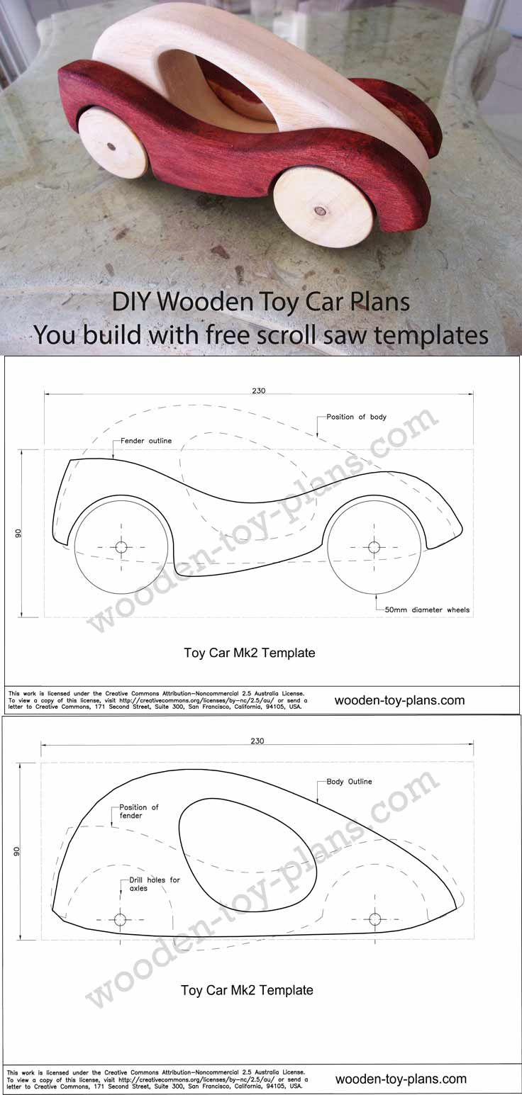 Wooden Car Designs Full Size Template You Can Download And Print within Free Wooden Toy Plans Printable