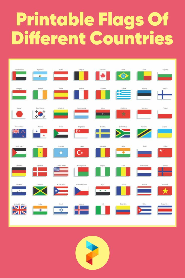 World Flags With Names: 20 Best Printable Flags Of Different Countries in Free Printable Flags From Around The World