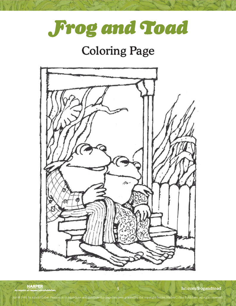 Write Letters With Frog And Toad! – Harpercollins with regard to Free Frog And Toad Are Friends Printables